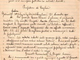 Lettera del Sindaco 1915